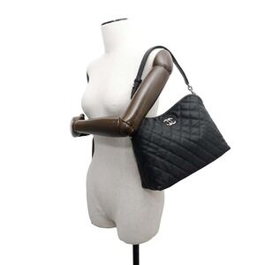 Chanel Chain Shoulder Bag Coco Mark Matelasse Hobo Black